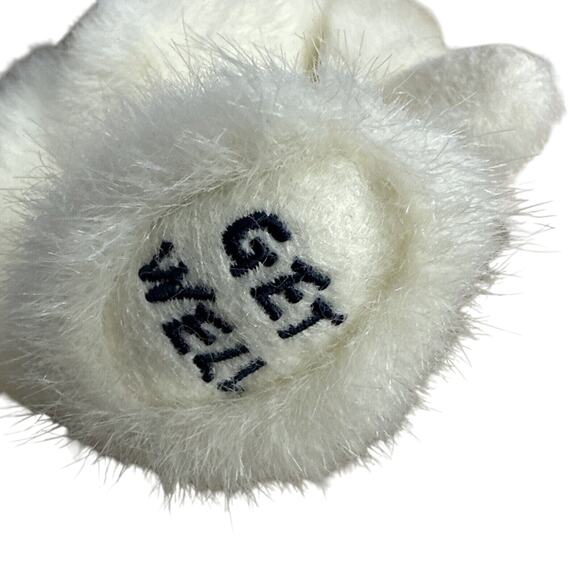 Boyds Bears Plush Boo Boo Bear Get Well Soon 8 inch White Bear 903028 - Picture 5 of 7